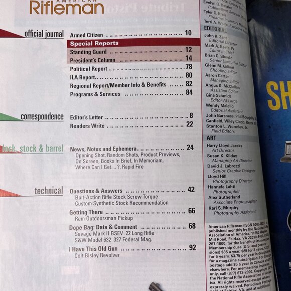 American Rifleman NRA Magazine January 2011 Vol 159 No 1 u National Rifle Associ - Picture 7 of 13